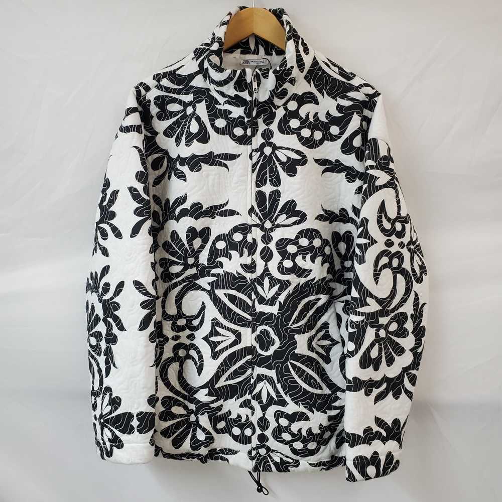 NWOT Zara Quilted Black & White Oversized Full Zi… - image 1