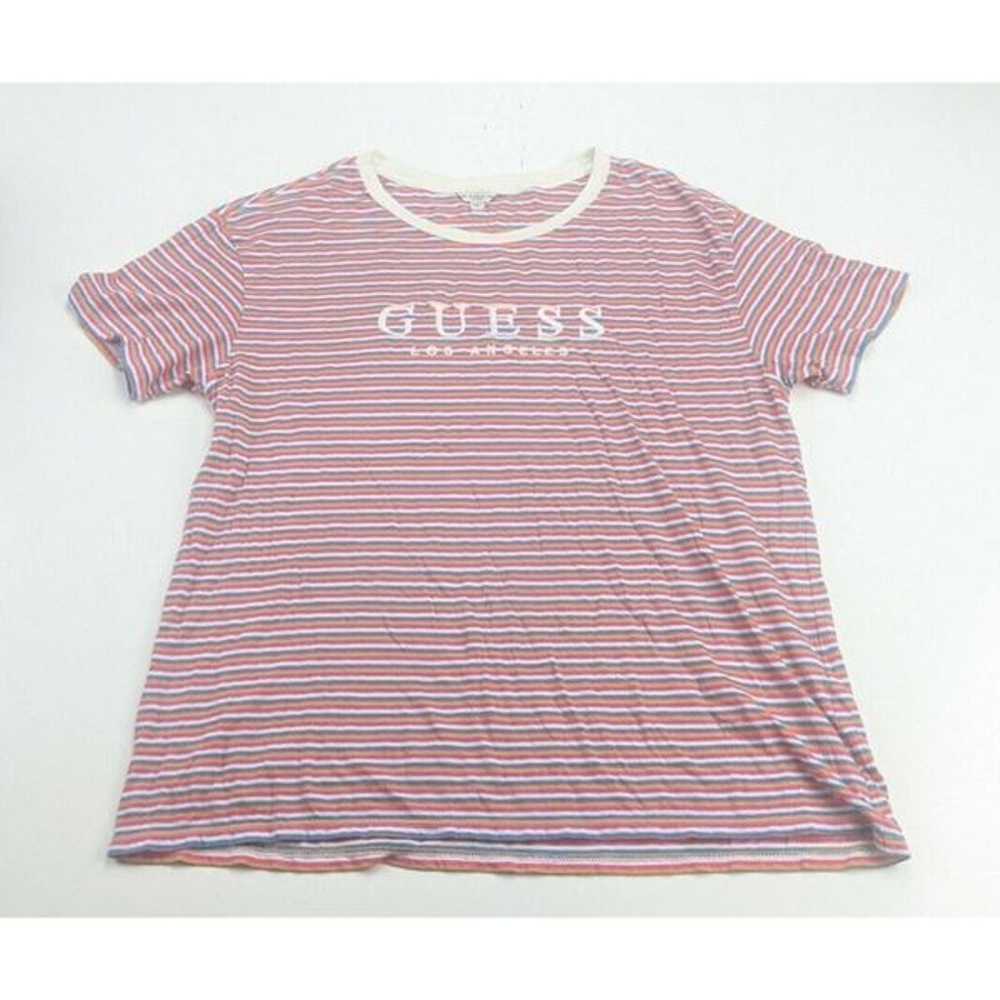 Guess Los Angeles Striped Tee T Shirt Size M Medi… - image 1