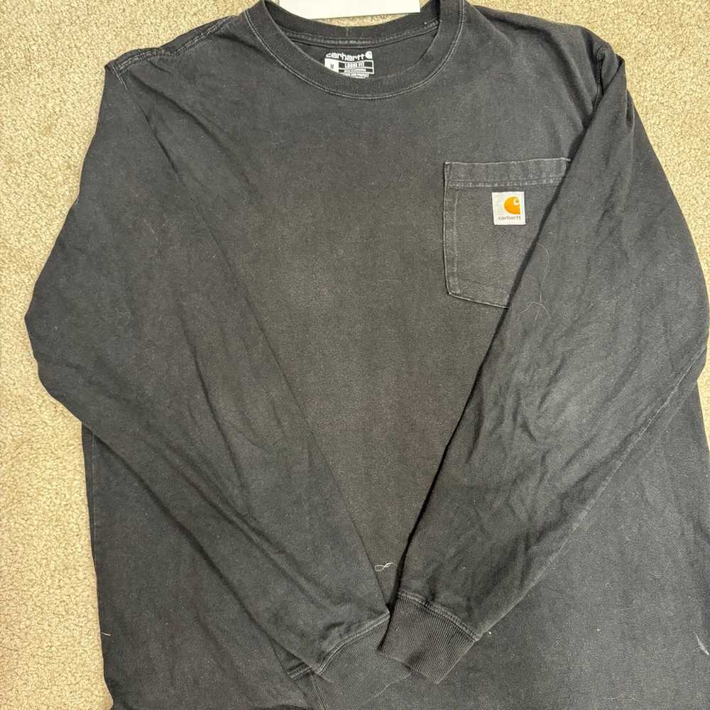 Carhartt M shirt Lot - black long sleeve and cust… - image 2