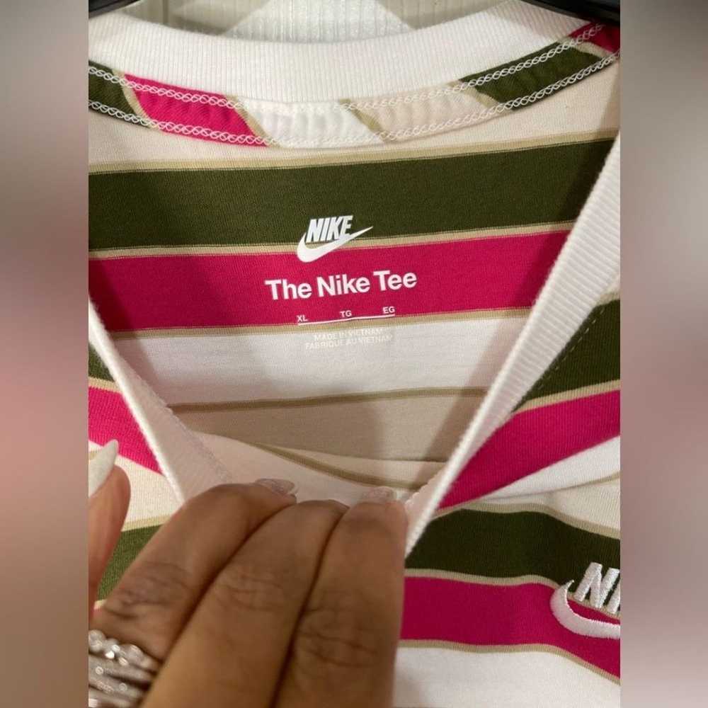 Nike Club White Sport Stripe 100% cotton Mens  T-… - image 5