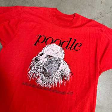 Vintage 80s Poodle T-Shirt Single Stitch Size XL - image 1