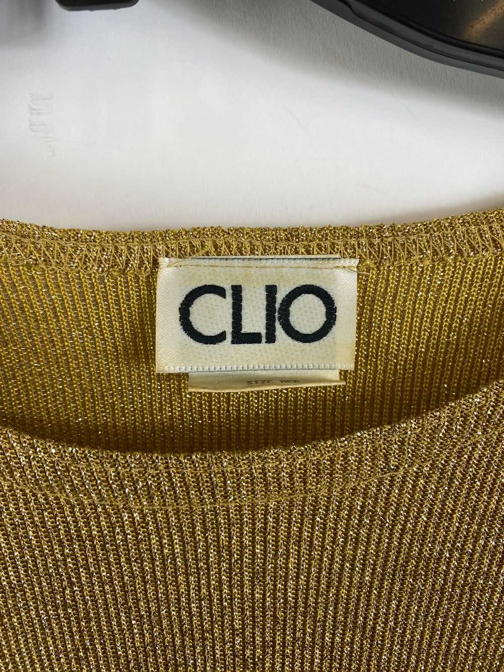 Dressing Clio Clio Women Gold Sparkle Blouse M - image 3