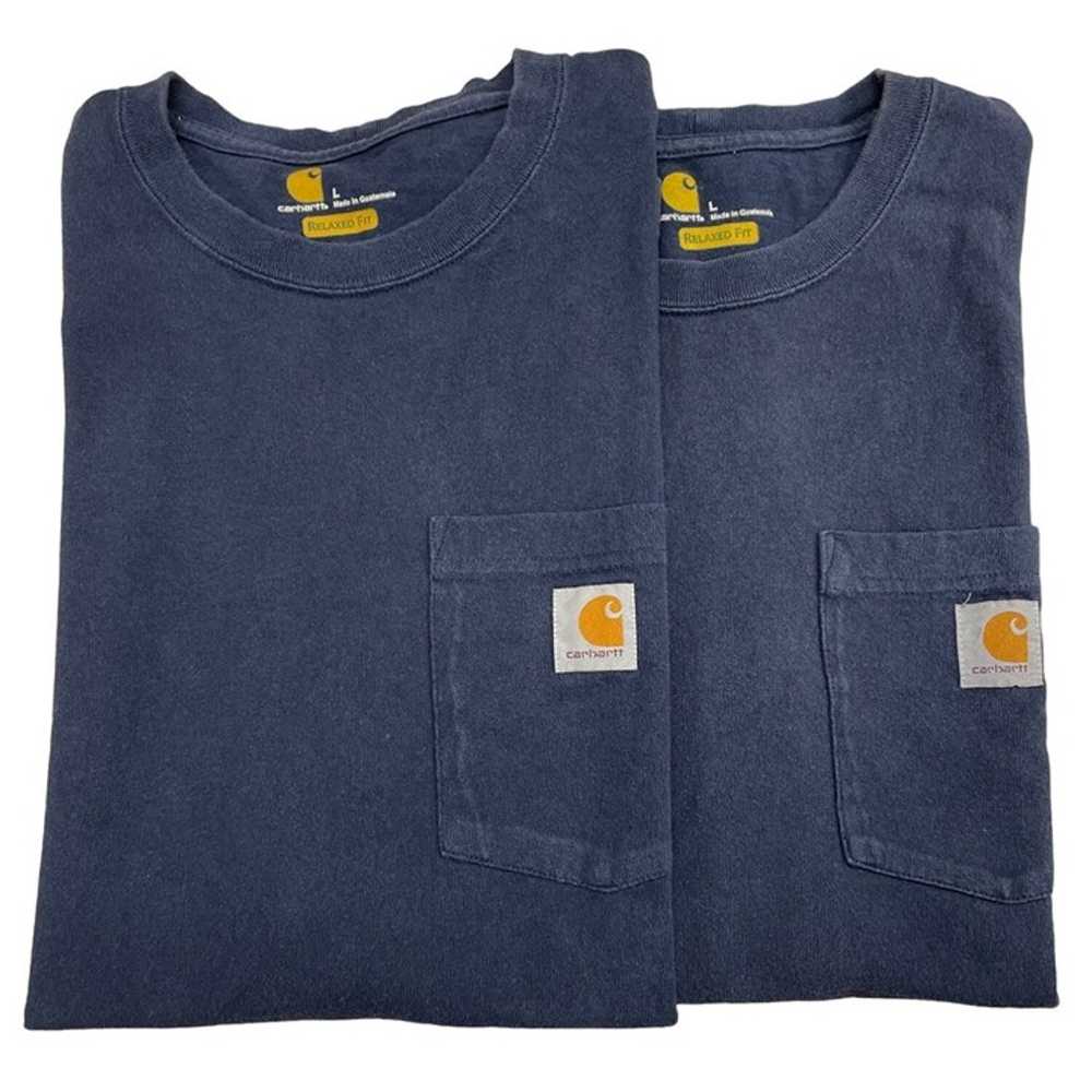 Carhartt Men's Sleeveless Blue T-Shirts, Lot of 2… - image 3