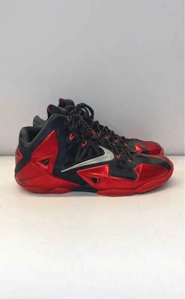 Nike LeBron 11 Away Sneakers Red 13 - image 1