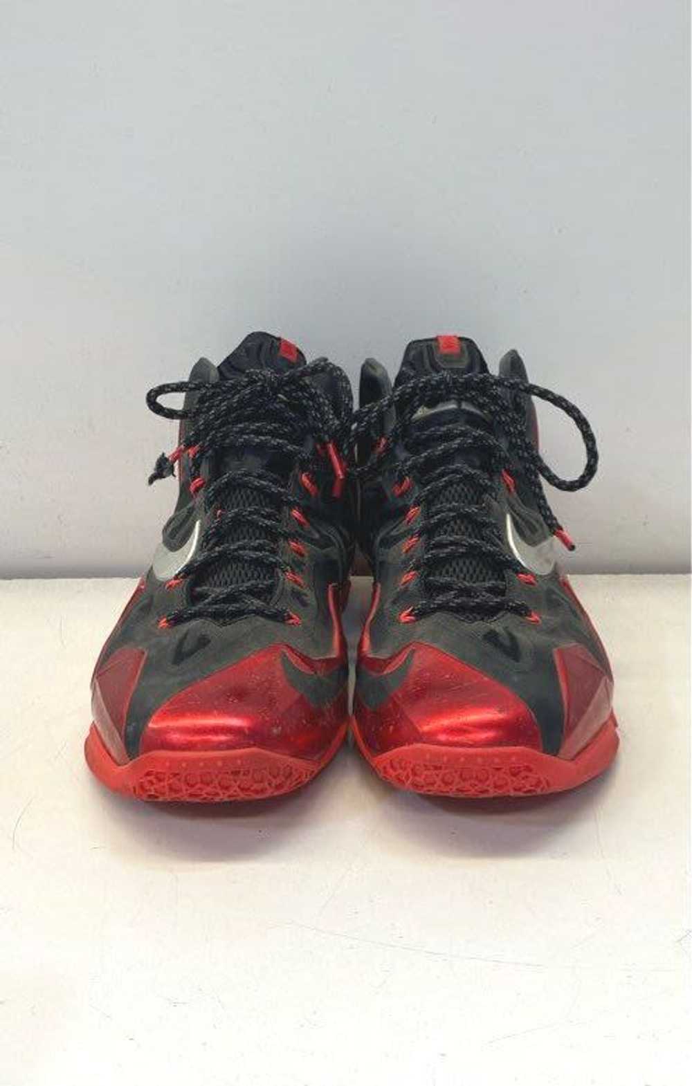 Nike LeBron 11 Away Sneakers Red 13 - image 2