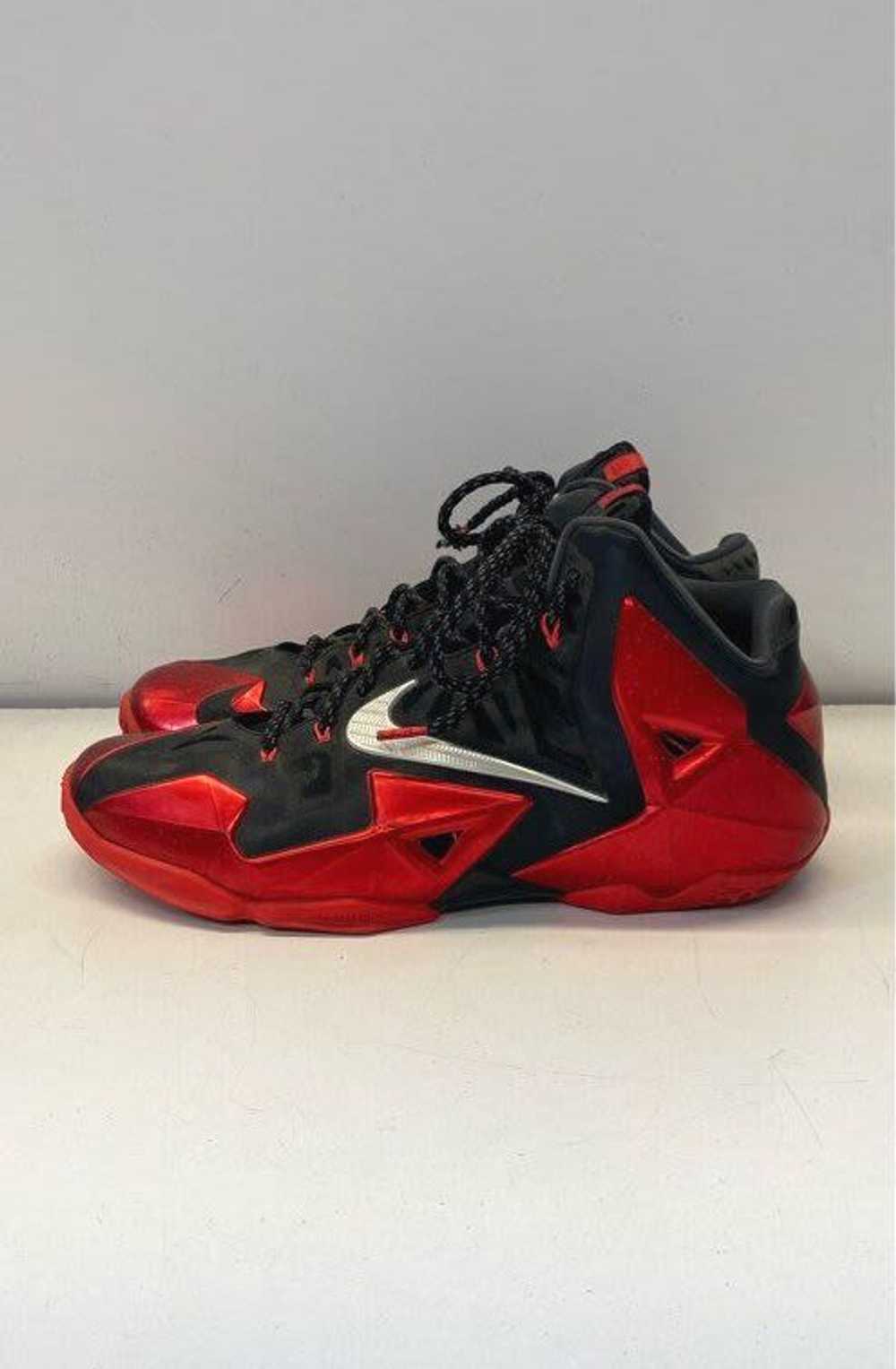 Nike LeBron 11 Away Sneakers Red 13 - image 3