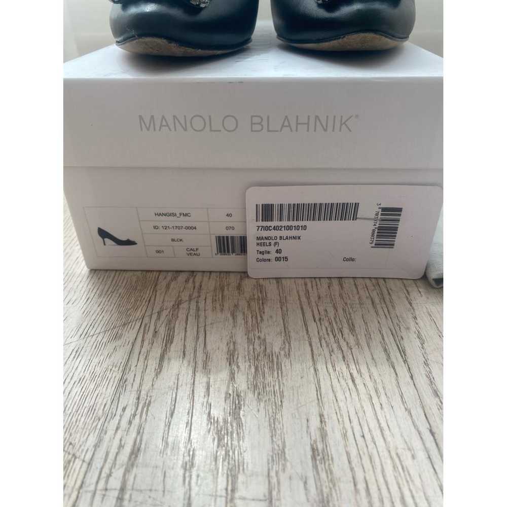 Manolo Blahnik Hangisi leather heels - image 9