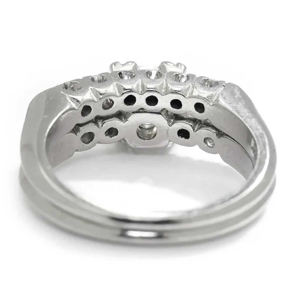 Round Diamond Vintage Wedding Ring Bridal Set Pla… - image 8