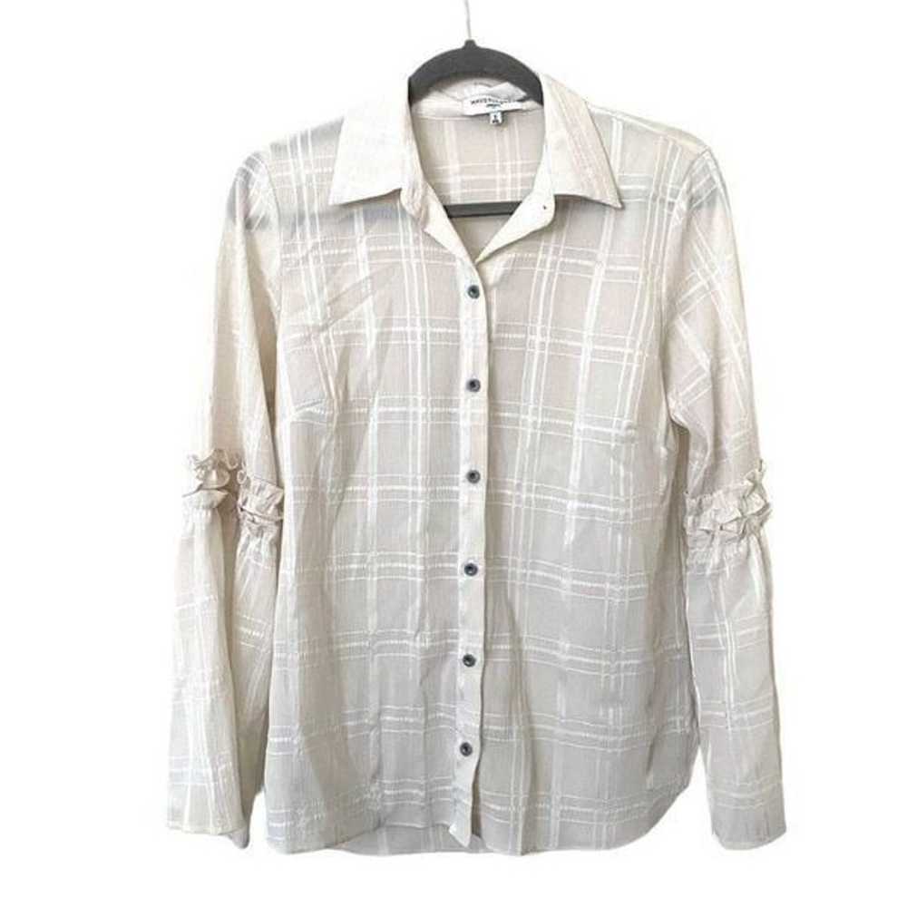 WAVERLY GREY Checkered Bell Sleeve Button Down - image 1