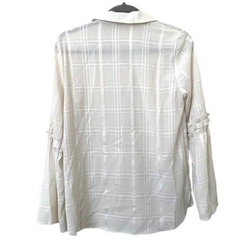 WAVERLY GREY Checkered Bell Sleeve Button Down - image 3