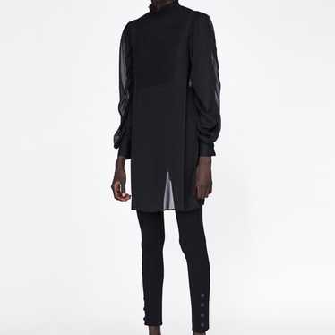 Zara black sheer tunic  Size Small  8211/883 - image 1