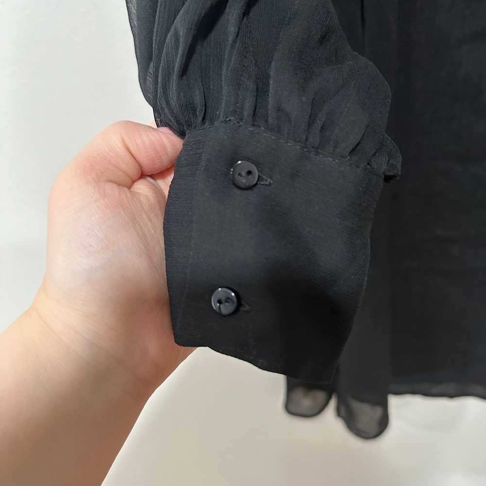 Zara black sheer tunic  Size Small  8211/883 - image 6