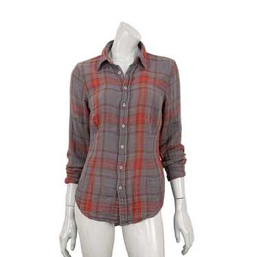 CP Shades Women's Button up flannel Shirt in Gray… - image 1