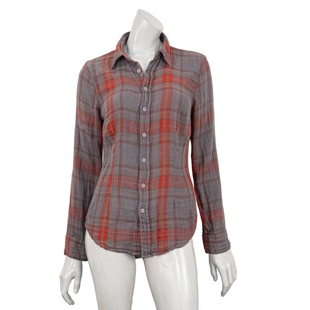 CP Shades Women's Button up flannel Shirt in Gray… - image 7