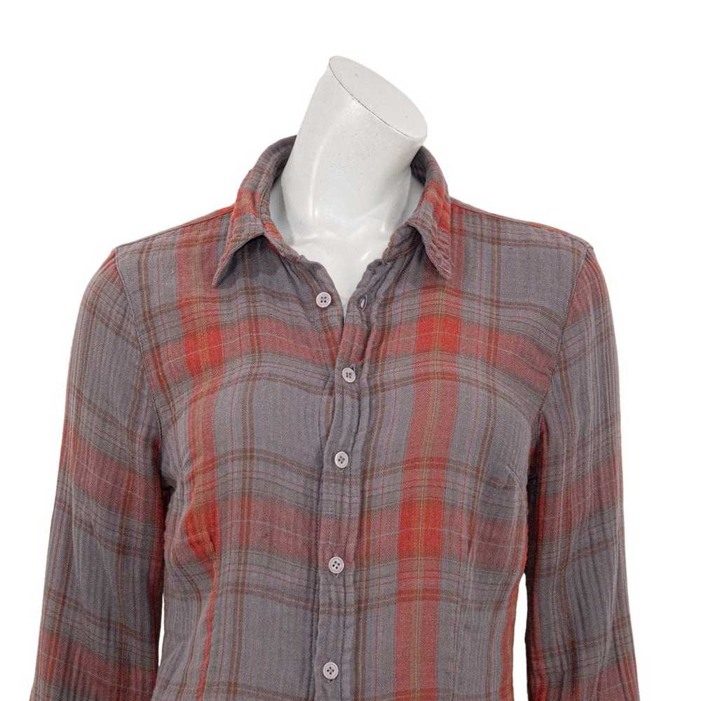 CP Shades Women's Button up flannel Shirt in Gray… - image 8