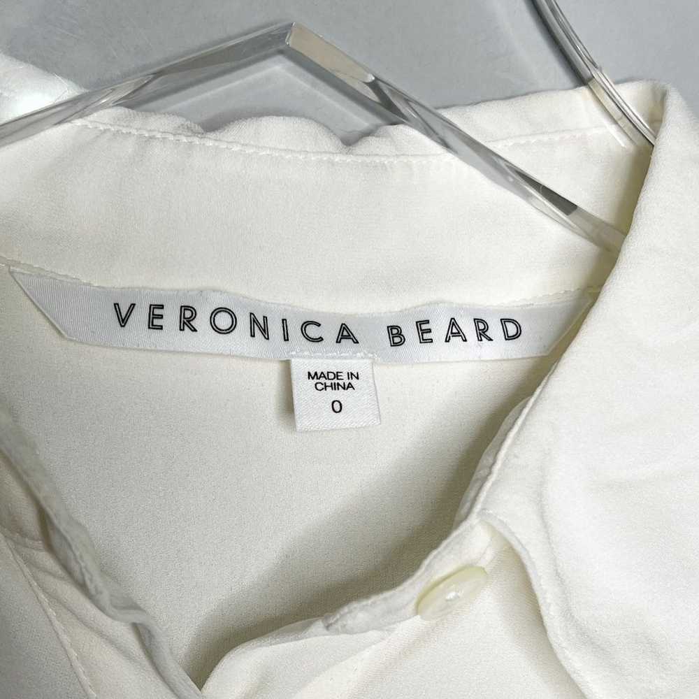 Veronica Beard 0 Off White Silk Carmine Blouse Dr… - image 4