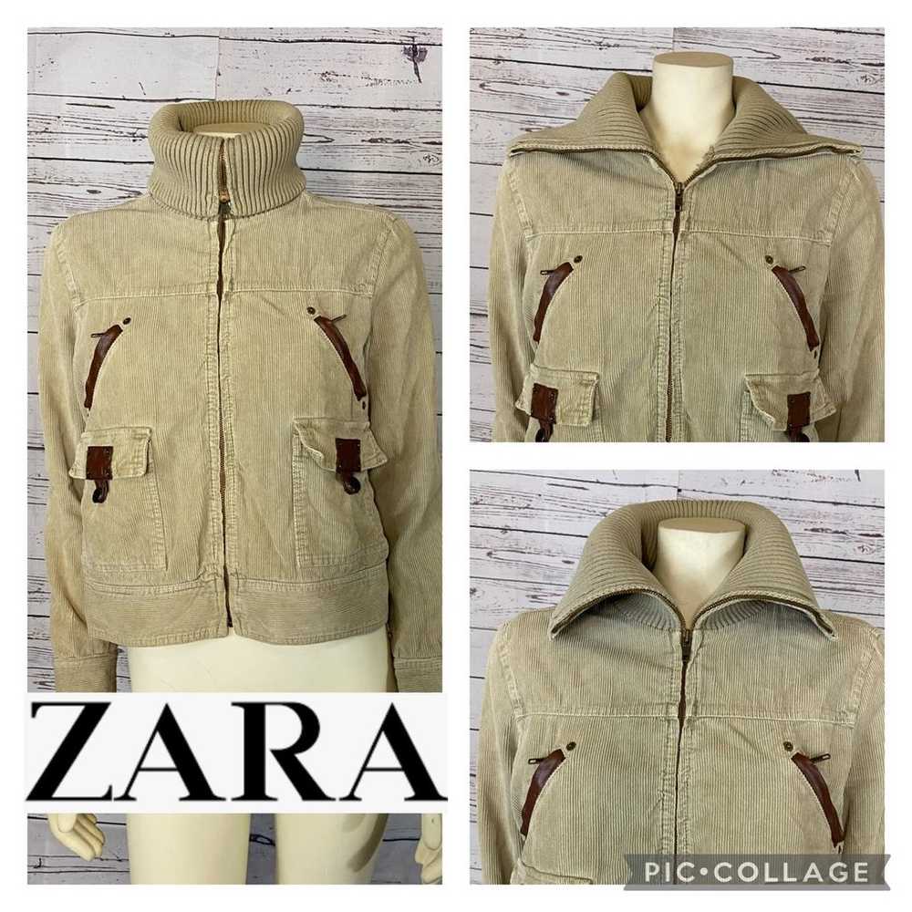 Zara TRF corduroy Jacket w/ long knit turtleneck … - image 2