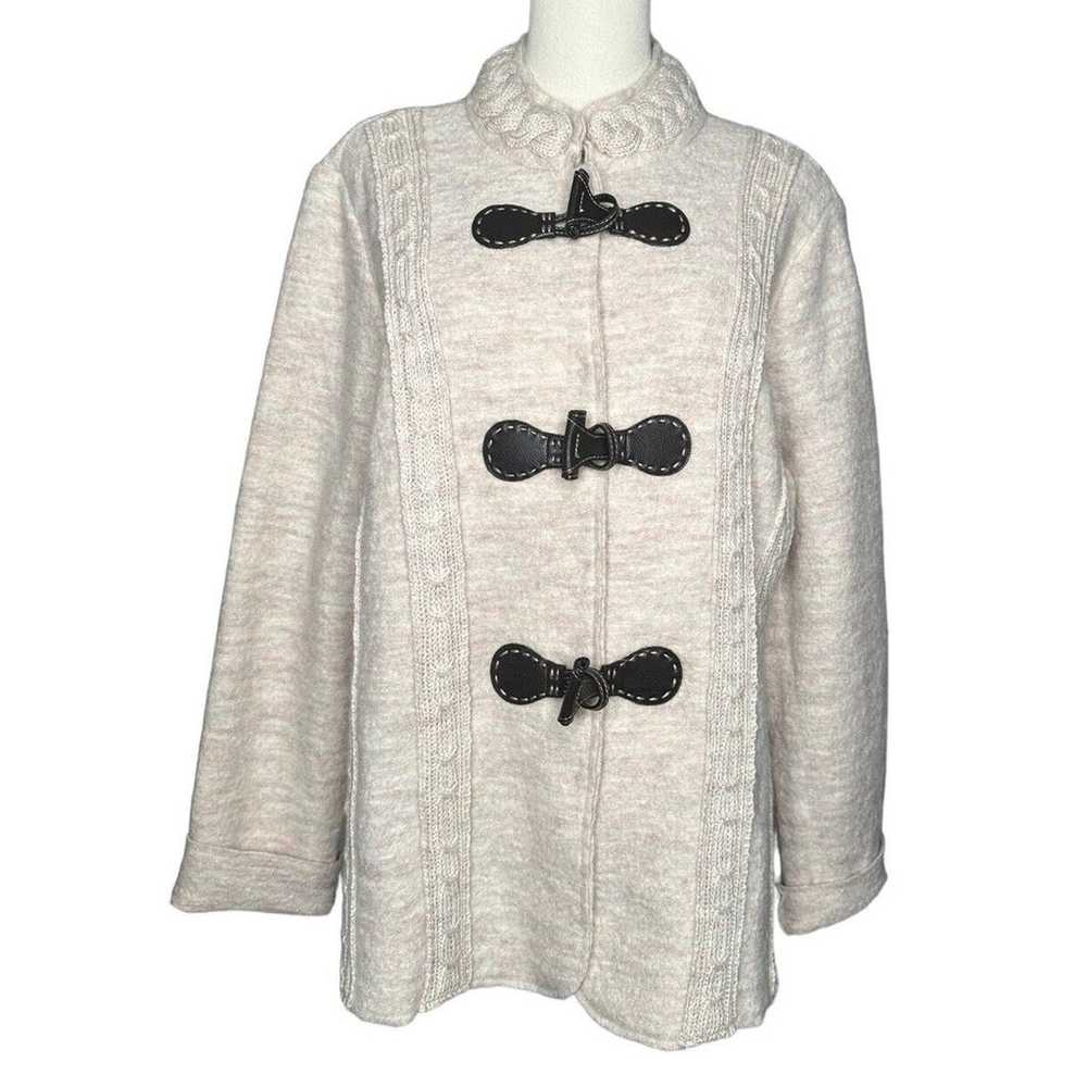 Venario Dina 100% Wool Womens Ivory Sweater Jacke… - image 1