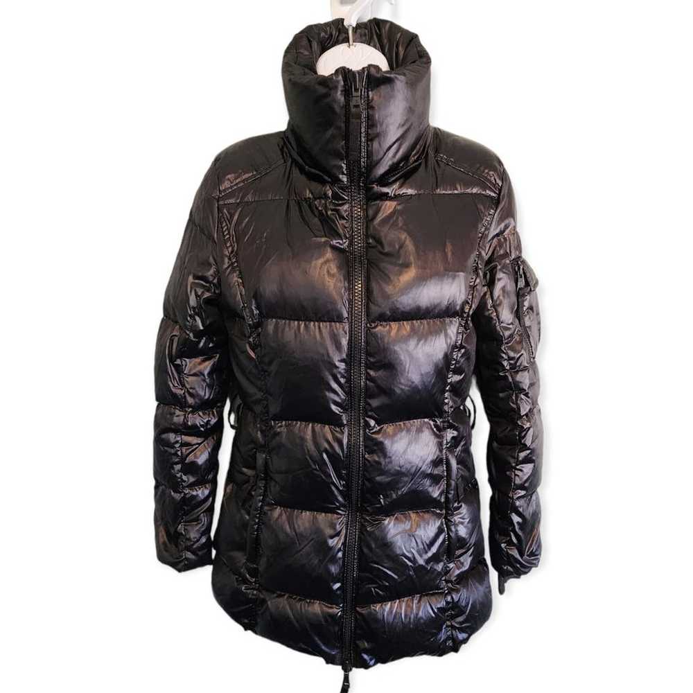 S13 Puffer Jacket Black Quilted Down Size XS - image 2