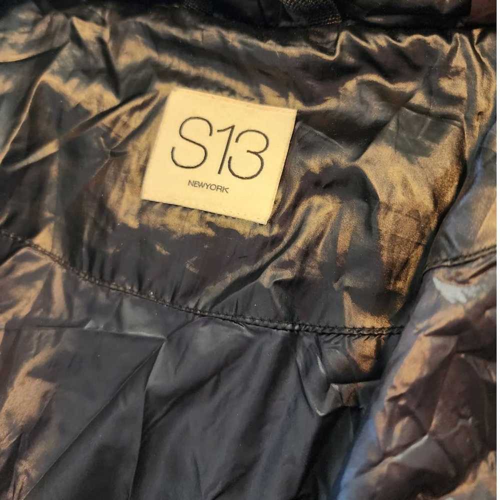 S13 Puffer Jacket Black Quilted Down Size XS - image 8