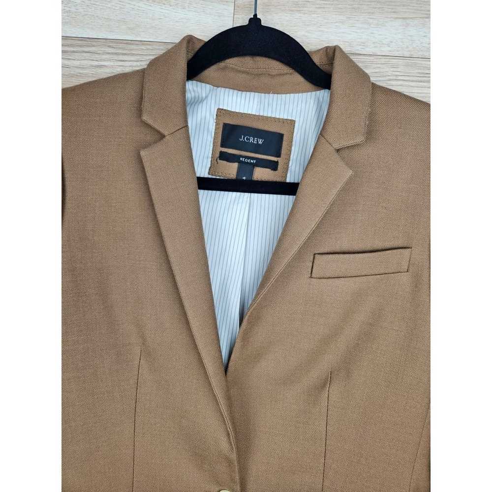 J.Crew Regent Wool Blend Camel Blazer Suit Jacket… - image 2