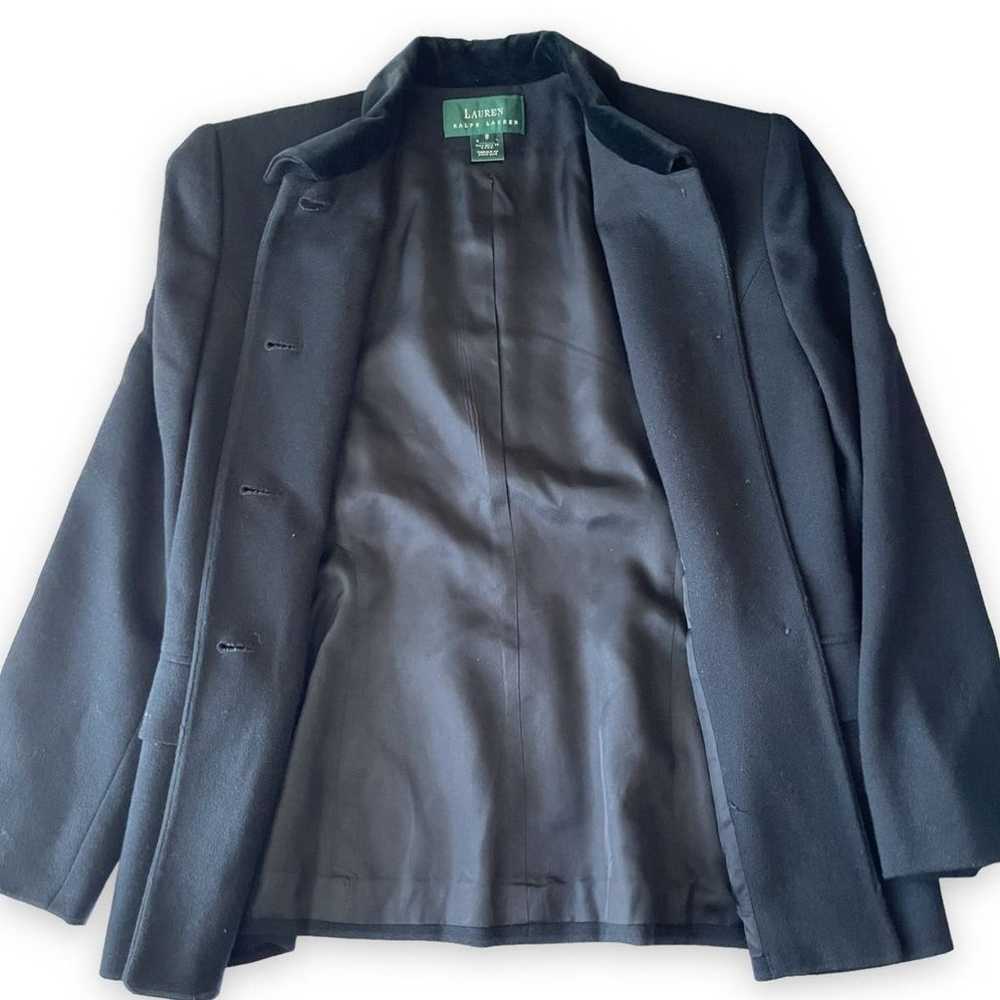 Ralph Lauren Black Ladies Crepe Wool Blazer Jacke… - image 10
