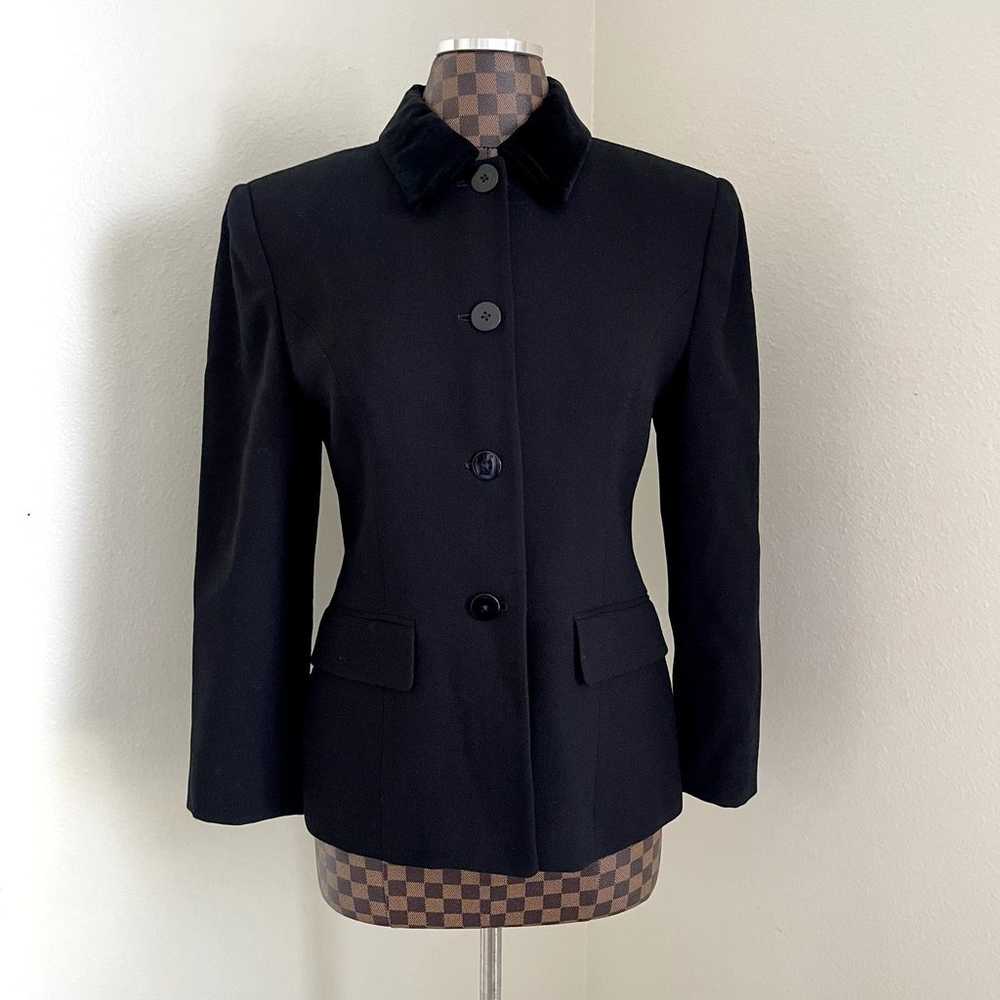 Ralph Lauren Black Ladies Crepe Wool Blazer Jacke… - image 2