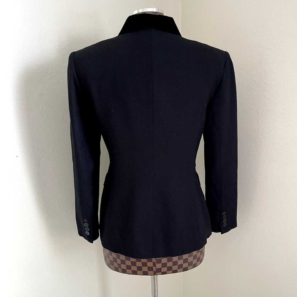 Ralph Lauren Black Ladies Crepe Wool Blazer Jacke… - image 4