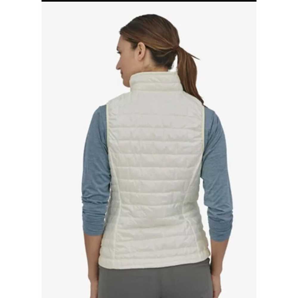 Patagonia Down Sweater Vest Womens White SIZE L - image 2