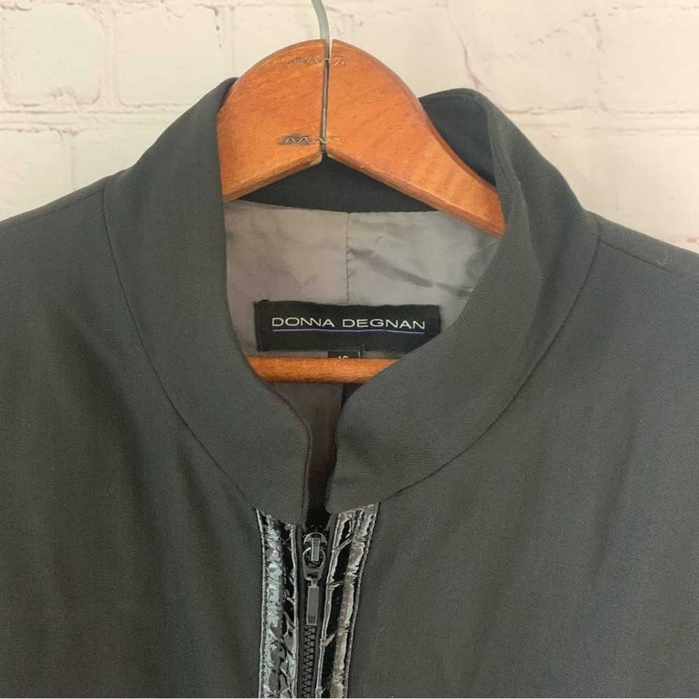 Donna Degnan long blazer jacket black shiny “croc… - image 2