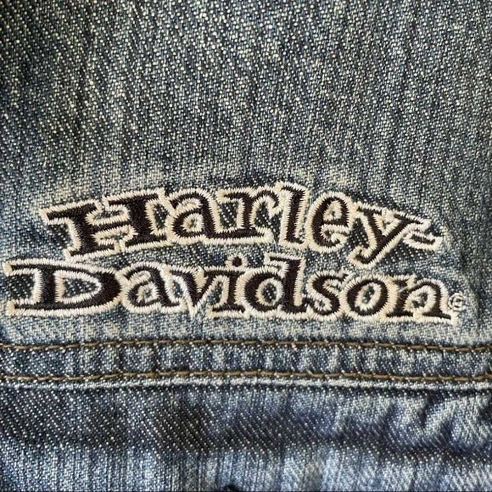 Harley-Davidson Custom Speed denim jean jacket Ra… - image 3