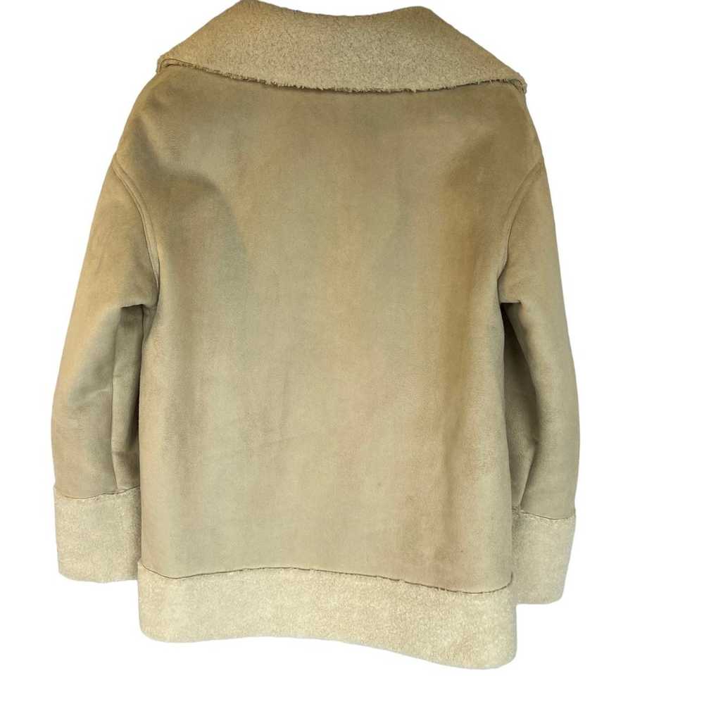 MPG Sherpa Faux Suede Heavyweight Jacket Cream Si… - image 6