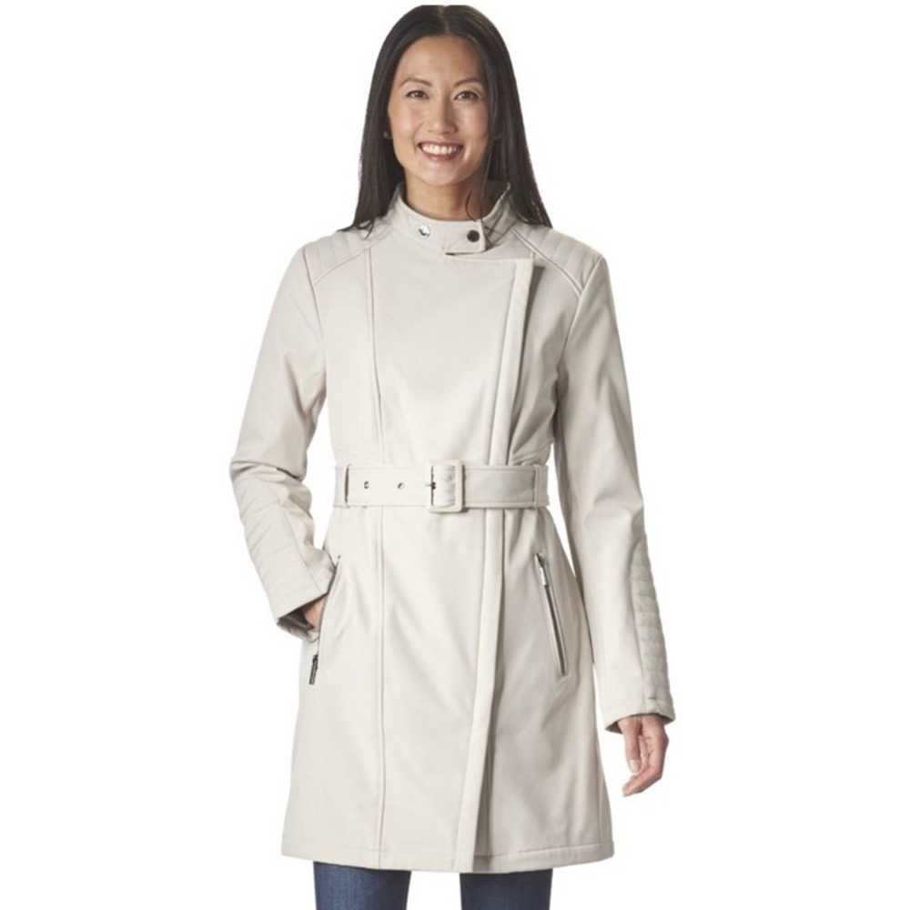 Beige Lux Kenneth Cole Coat with Belt - image 1