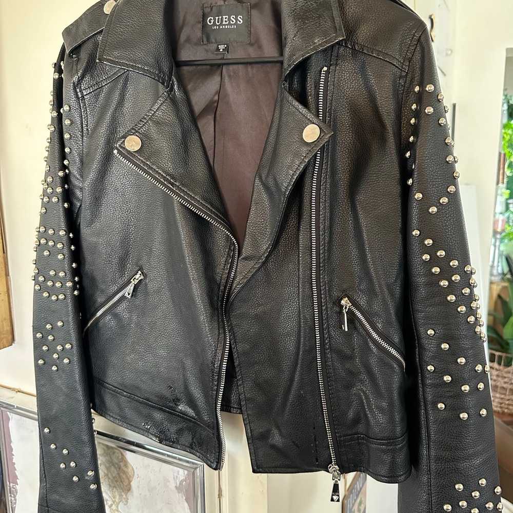 Guess moto jacket with studs - image 1