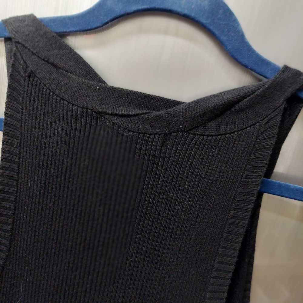 Arden B. Black V-Neck Y2K Duster Long Knit Cardig… - image 9