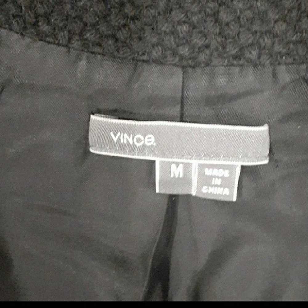 Vince black short wool blend jacket size M - image 8