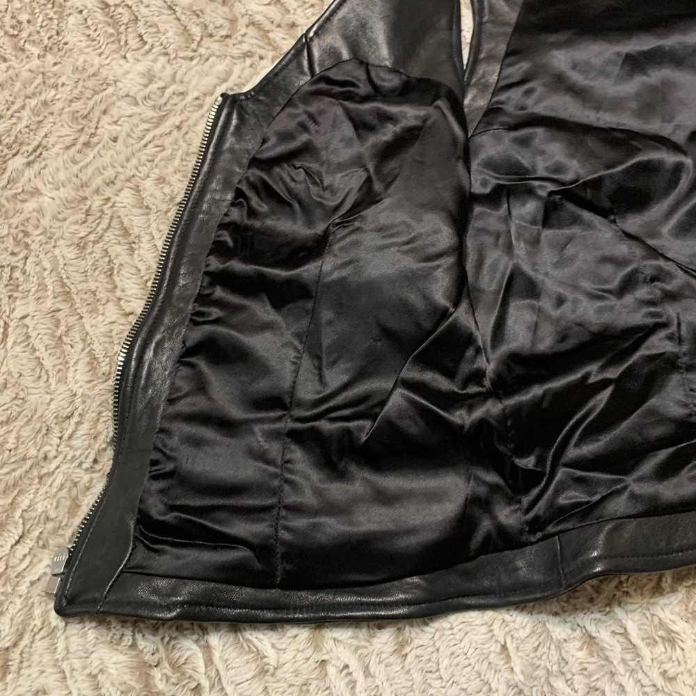 Vintage John Michael Black Leather Vest - image 8