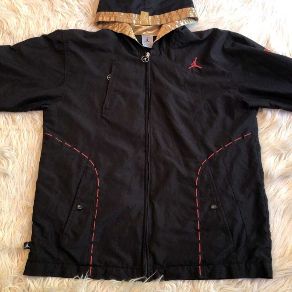 Air Jordan Windbreaker Zip Up Black Jacket Jumpma… - image 2