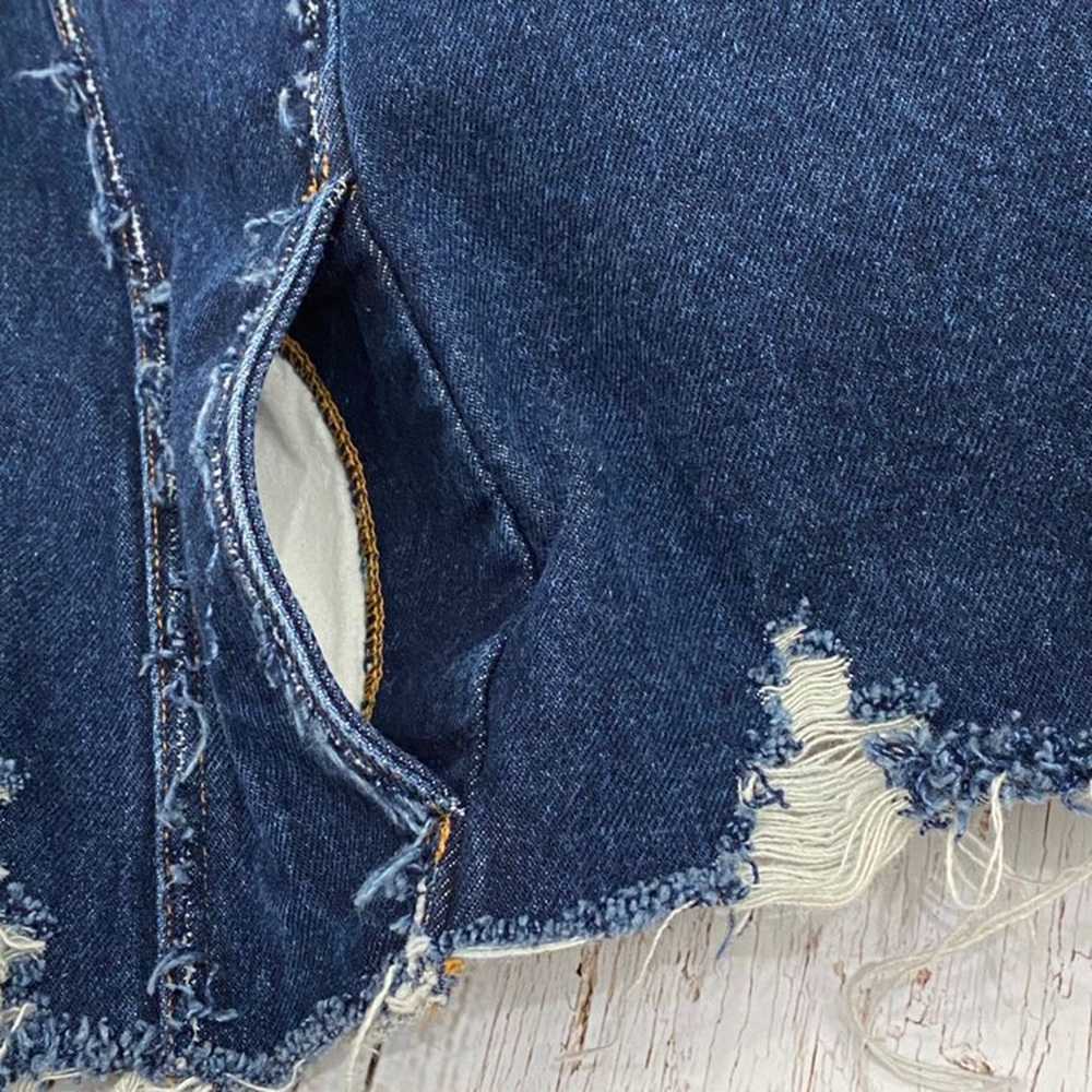 Custom Distressed Oversized Jean Jacket - image 11