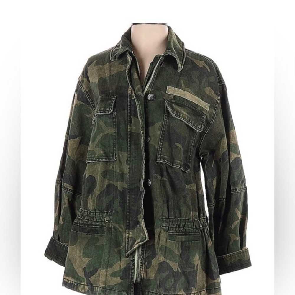 Free People Seize The Day Camo Jacket xs - image 6