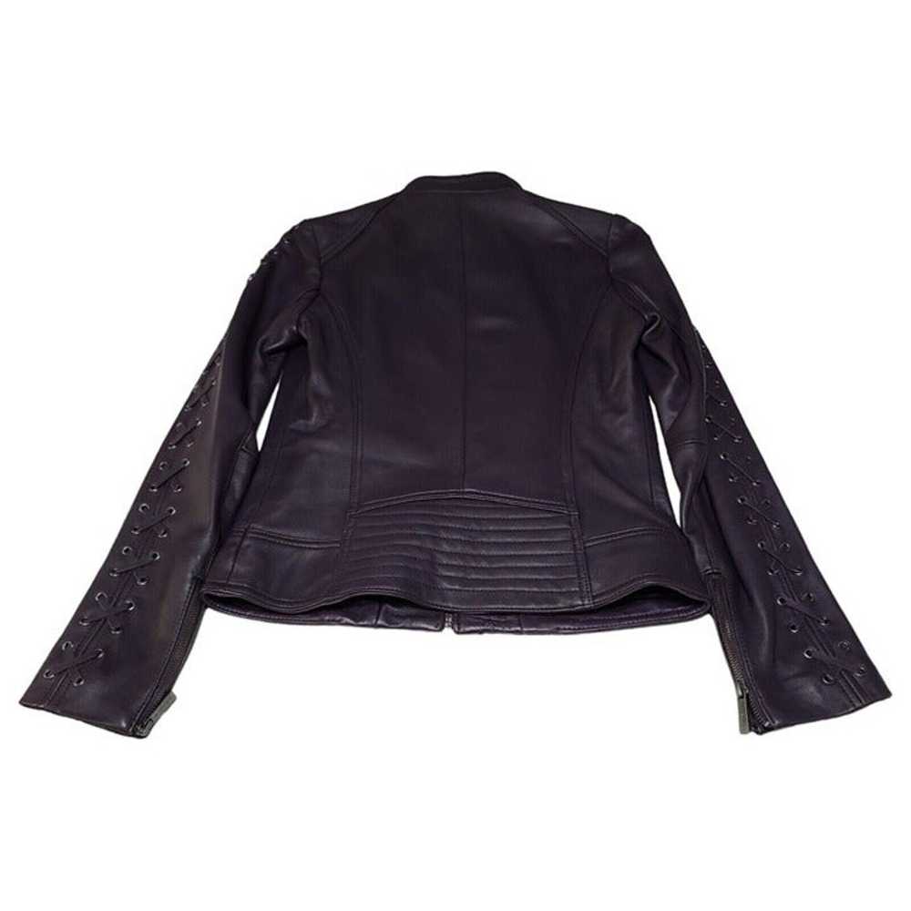 NEW Michael Kors Women's Leather Lace Up Jacket M… - image 6
