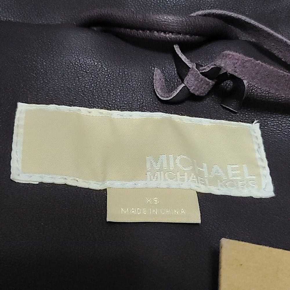 NEW Michael Kors Women's Leather Lace Up Jacket M… - image 8