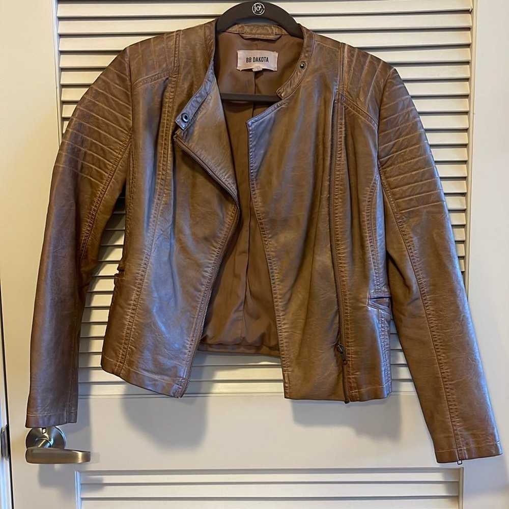 BB Dakota leather jacket, XS, tan, great condition - image 1