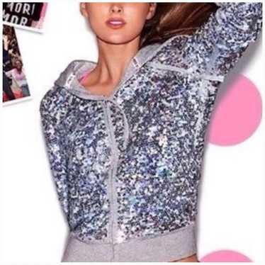 Rare 2013 VS. PINK Fashion Show Sequin Hoodie - image 1