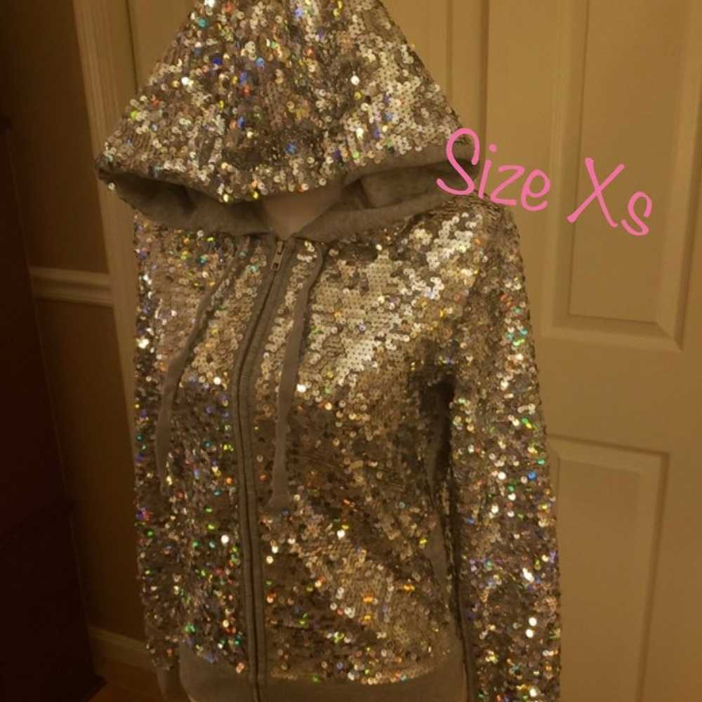 Rare 2013 VS. PINK Fashion Show Sequin Hoodie - image 2