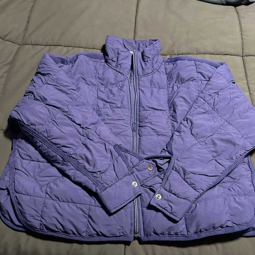 Free People packable puffer jacket royal blue xs - image 2