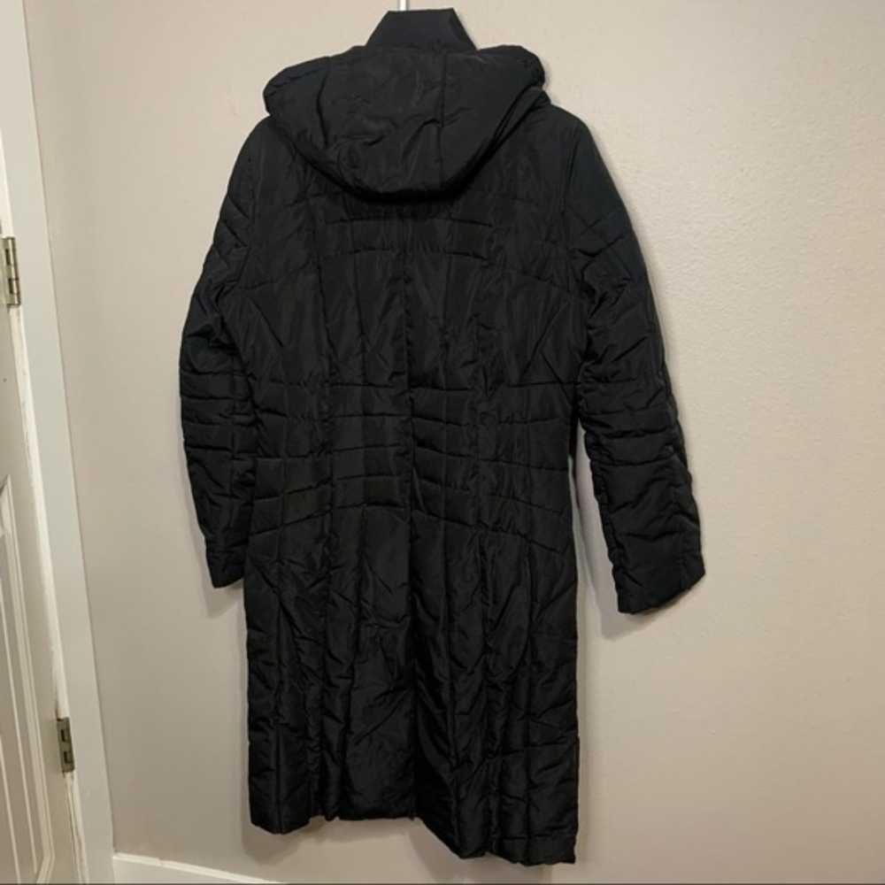 Calvin Klein black long midi hooded puffer coat w… - image 3