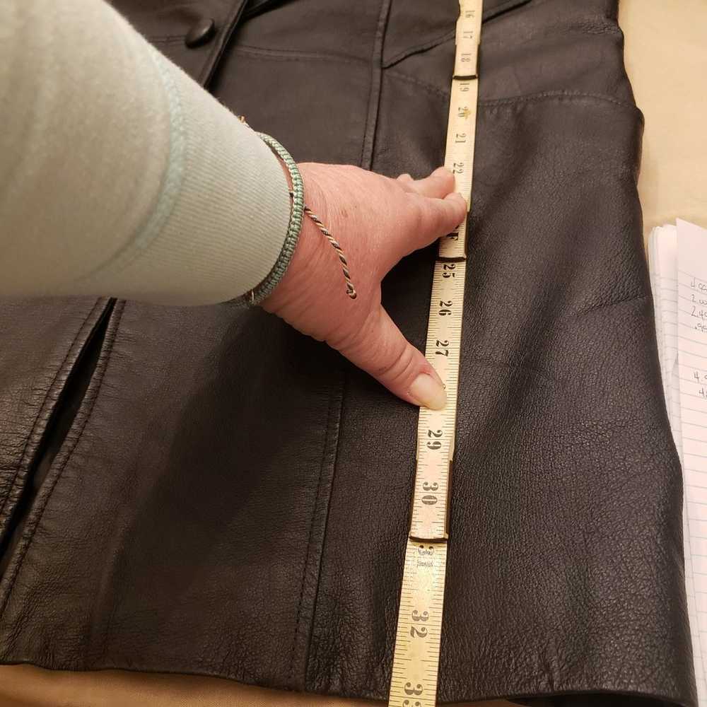 Pelle Women's Genuine Leather Knee Length Coat - image 9