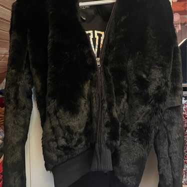 Furry Black Coat - image 1