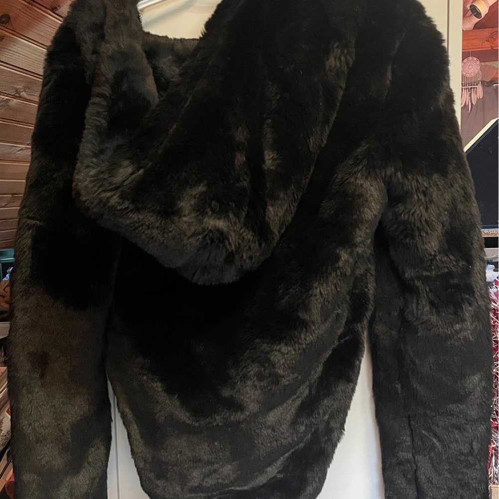 Furry Black Coat - image 2